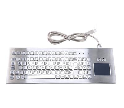 China SUS304 Schreibtisch-Industrie-Tastatur mit TouchPad F7-TP-C Industrie-IP65-Tastatur zu verkaufen