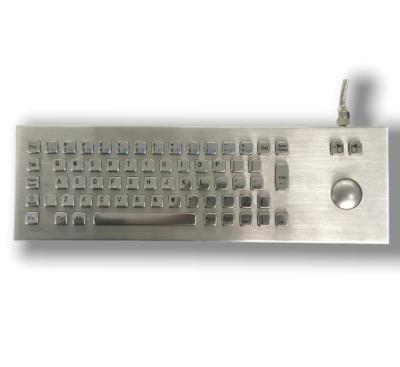 China IP64 SUS304 Industrial Metal Keyboard With Trackball Support Support Customized for sale