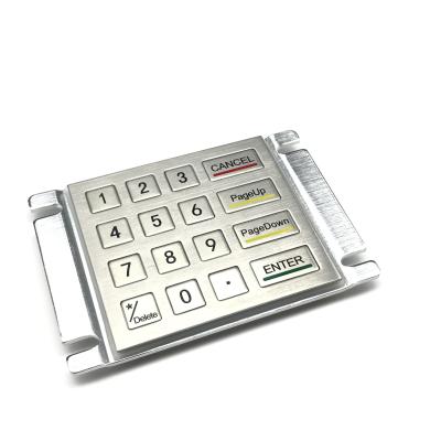 China IP65 / IK07 Metal Industrial Mini Numeric Keypad 16 Keys Lightweight Keypad USB Rear Panel Mounted -40℃ for sale