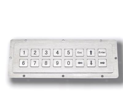 China Stainless Steel Metal KeyPad With USB Interface 16 Keys Industrial Numeric Keypad for sale