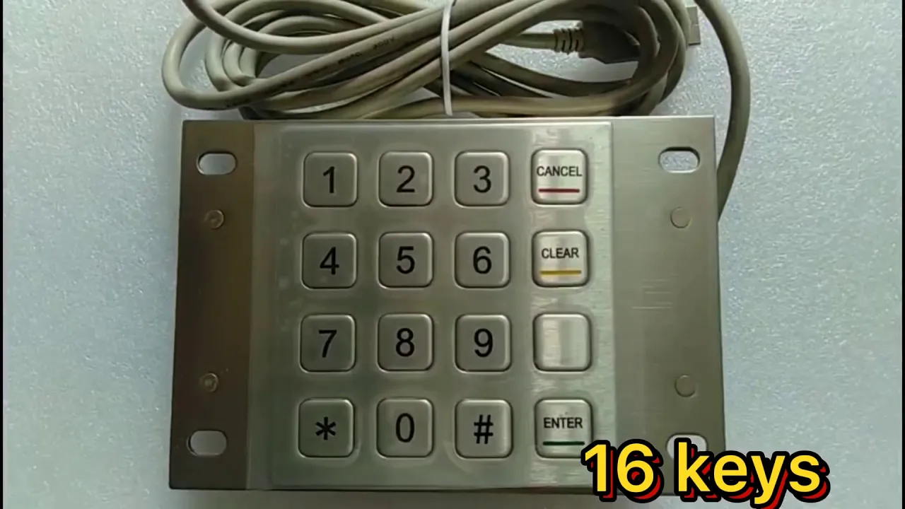 Metal keypad for Touch screen kiosks.Smart POS.digital signage.Vending machine.ATM.cashless machines