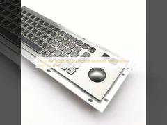 IP65 / IK07 Industrial Waterproof Keyboard With Stainless Steel Trackball