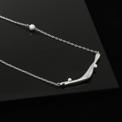 China Natural Pearl TRENDY Bar Design Pendant Necklace Women Shape Metal Irregular Necklace Tasty Simple Jewelry for sale