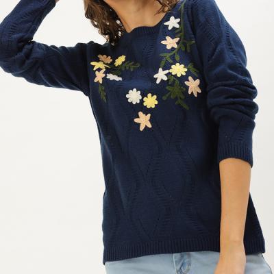 China Wholesale Custom Anti Shrink Women Sweaters Embroidered Personality Knit Sweater Sweater Casual Warm Women for sale