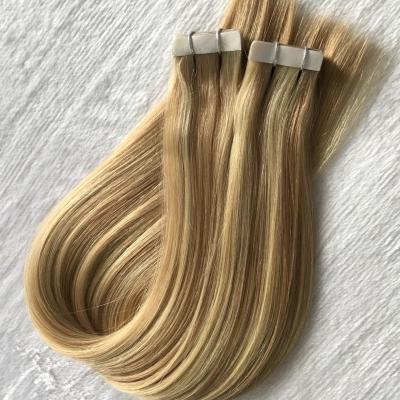 China Free Sample Fast Delivery Straight Tape In Hair 100g/40pieces 100% Virgin Hair Tape In Hair Extensions Full Cuticle Aligned for sale