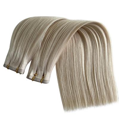 China Regular Wave Invisible Sew In Unprocessed Cuticle Intact 100% Full Human Hair Double Layered Full Head Human Hair Extension for sale