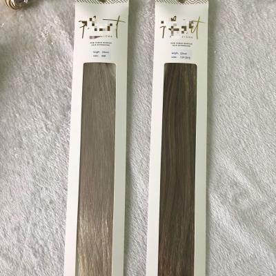 China Recyclable Customized Hand Tied Weft Bundle With Individual Logo Hair Extension PVC Bundle for sale