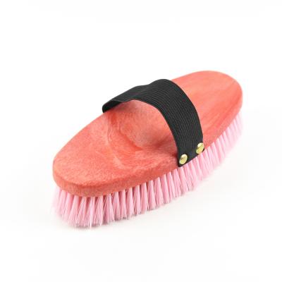 China Plastic PP Horse Grooming Brush With Long Wire Brush for sale