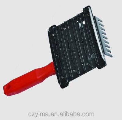 China Metal+PP Horse Curry Comb With Plastic Handle for sale