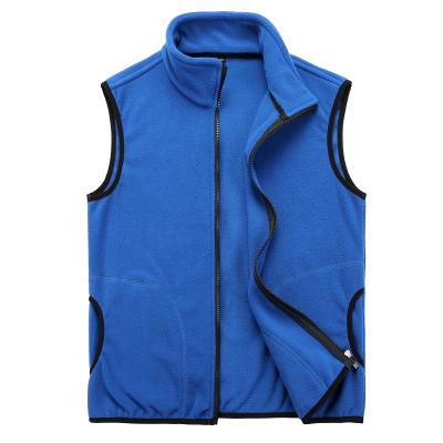 China Outdoor Blue Custom Anti-Wrinkle Zip Up Anorak Shell Jackets Warm Men's Outer Fleece Vest Waistcoat for sale