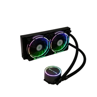 China Light Effect Sixty Six CPU Water Cooler Fan Game Case CPU Water Cooling For LGA 775/115x/1366/2011/AM2/ AM3/AM4 for sale