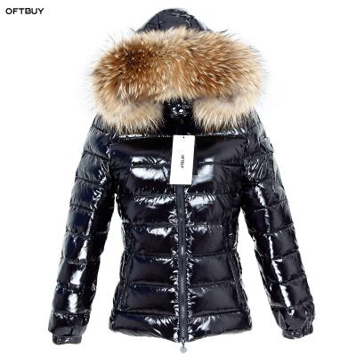 China OFTBUY 2021 New Winter Fur Jacket Women Real Fur Jacket Women Real Fur Shorts Coat Raccoon Fur Collar Parka Duck Down Waterproof Natural Streetwear for sale