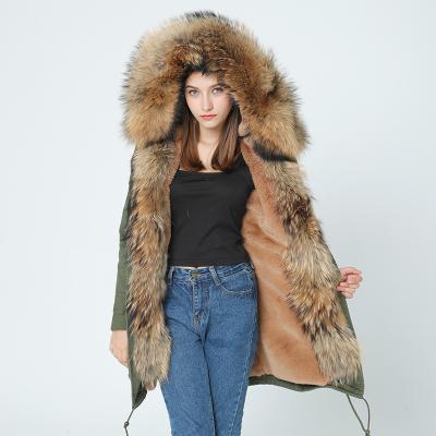 China OFTBUY waterproof thick stree style 2021 winter jacket women new long parka real fur coat big raccoon fur collar hooded parkas for sale