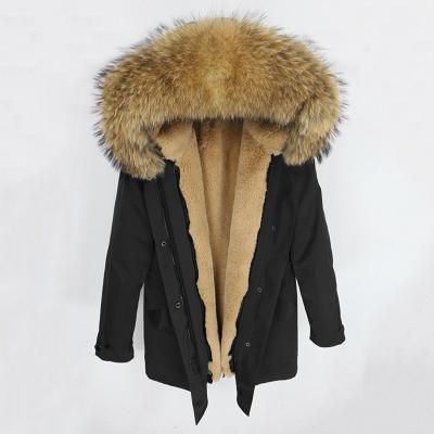 China OFTBUY 2021 Waterproof Parka Winter Jacket Women Waterproof Long Coat Natural Real Fur Hood Faux Fur Liner Detachable Raccoon Streetwear for sale