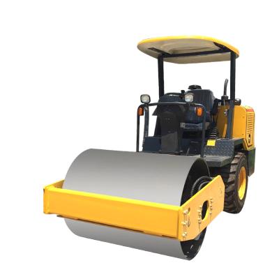 China Building Material Stores New 3.5 Tons Single Steel Roller Vibrating Front Steel Roller Small And Roller Edge Rubber Compaction for sale