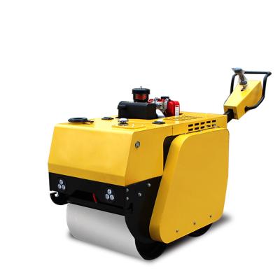 China Building Material Shops Vibrating Mini Road Roller Double Wheel Small 0.6 Ton Roller Maker for sale