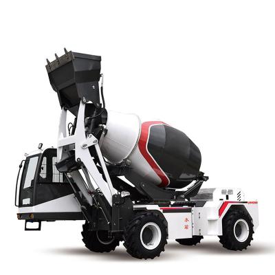 China Building Material Stores Truck-Mounted Automatic Feeder 4 Cubic Meter Concrete Mixer for sale