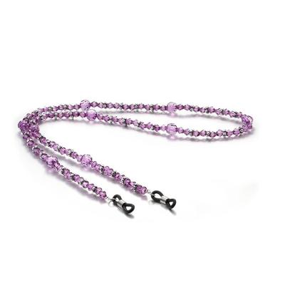 China LOYALTY GL18620 Acrylic Purple Pearl String Glasses Chains Sunglasses Lanyard Cord Glasses for sale