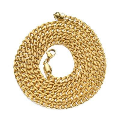 China Hiphop FIDELITY Cuban Chain Necklace Stainless Steel Gold Silver for sale