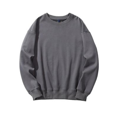 China Anti-Wrinkle Cotton Thick Men's Crewneck Sweatshirt Premium 15 Friendly Colors Simple Crewneck S-5XL for sale