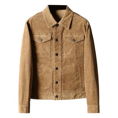 China Autumn Winter Retro Corduroy Jacket QUICK DRY short men's lapel thin casual coat for sale