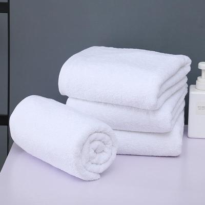 China Customized Embroidered Large Size Luxury White Towel Logo Face Hand Bath Hotel Hypoallergenic Large for sale