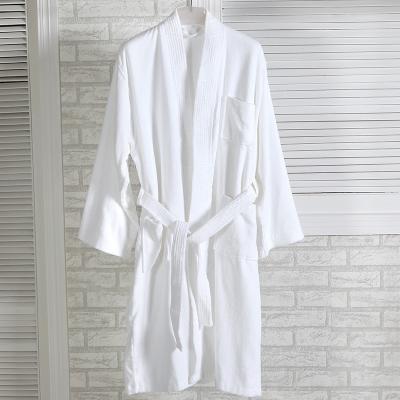 China Breathable High Quality Super Soft Organic Pattern Knitted Feature Hotel Bathrobe Cotton Plain OEM Fabric Bathrobe for sale