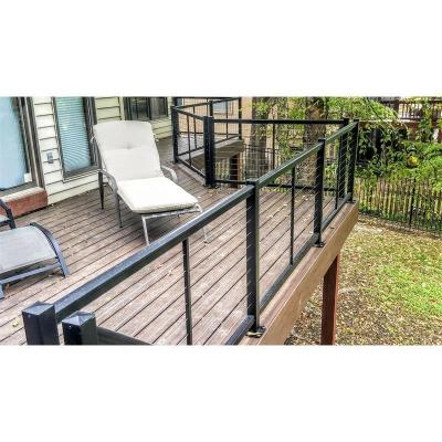 China Modern Terrace Balcony Fencing Outdoor Black Railing Cable Railings for sale