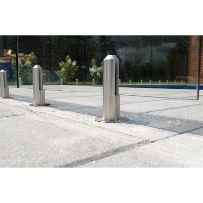 China Factory Price Modern Satin Stainless Steel Pin Tempered Glass Outdoor Railings for sale