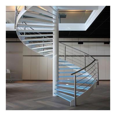 China Contemporary Powder Coated Carbon Steel Spiral Staircase Customized Spiral Staircase Used for sale