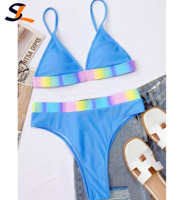 China Bandeau Bandeau Triangle Beachwear Set Women Sexy Two Piece Women High Waist Thong Swimwear OEM Manufacturer Plus Size Swimsuit for sale