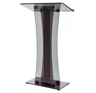 China Shop Podium Clear Stand Acrylic Lecterns For Churches Professional Presentation Podium Portable Lectern With Wide Reading Surface for sale