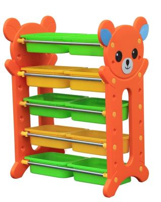 China Cartoon Modern Non-Toxic Kids Plastic Corner Storage Rack for sale