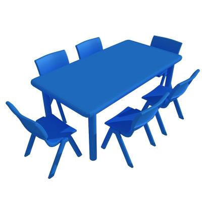 China Manufacturer Supply Kindergarten Furniture Modern Rectangle Green Plastic Kids Table for sale