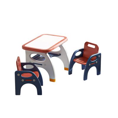 China Factory Supply New Design Modern Colorful Indoor Activity Desk Kids Table And Plastic Chair Set For Kids Playing Drawing Study for sale