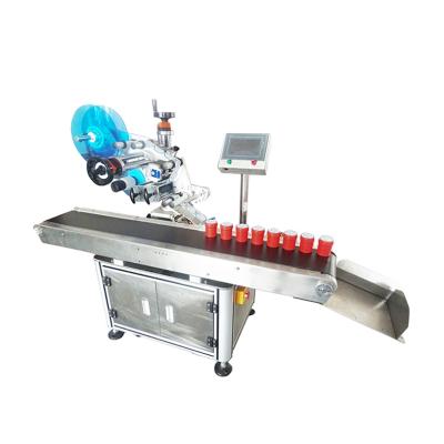 China Food Standard Stock Labeling Machine Automatic Flat Box Wood Cover Flat Sticker Flat Surface Label Applicator for sale