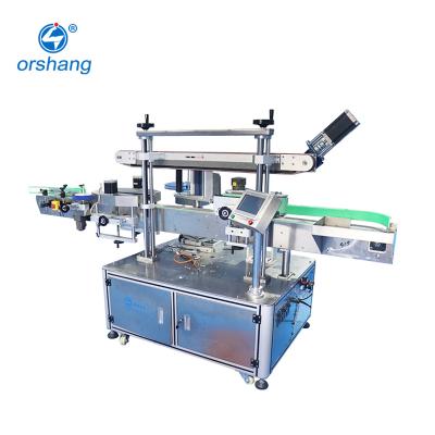 China Automatic single side labeling machine for food, laundry detergent and automatic shower gel labeling machine for sale