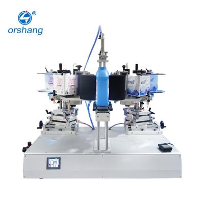 China Food automatic double-sided labeling wine bottle flat bottle semi-automatic double-sided labeling machine for sale