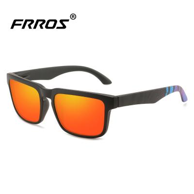 China Custom sports sunglasses FRROS 9654 trend logo polarized sunglasses fashion sports shades sunglasses wholesale eyewear 2022 for sale