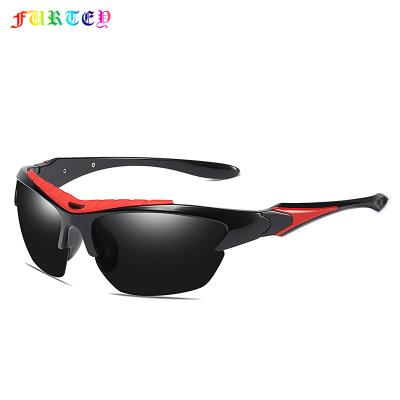 China Shield sale frame the top outdoor unisex colored lens sports sunglasses half polarized sunglasses 8524 for sale