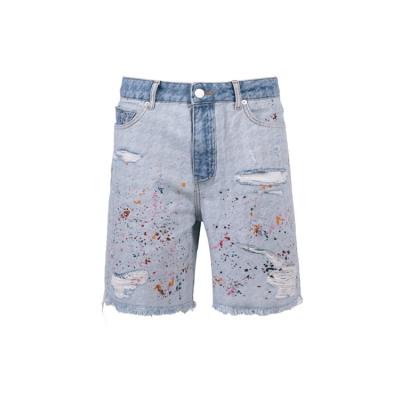 China New Fashion Breathable Men's Jeans Summer Cotton Shorts Ripped 100% Short Jeans Retro for sale