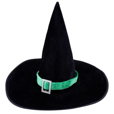 China Checked Adult Halloween Decoration Hat Cosplay Costume Witch Hat For Party for sale