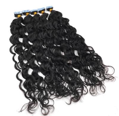 China Invisible Natural Invisible Double Tape Inspirational Brazilian Indian Burmese Curly Curly Afro Cheap Pulled Virgin Over Double Drawn Extensions Hair for sale