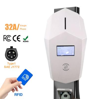 China China-chic new 32A 7kw wallbox station FCC certificate J1772 type 1 ev charger for electric vehicle for sale