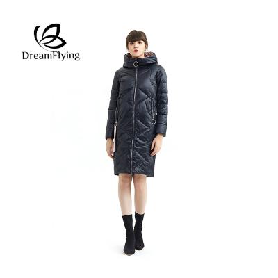 China Wholesale Breathable Ladies Down Hood Women Winter Reversible Parka Coat Women Coat Jacket for sale