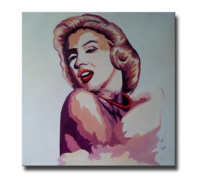 China Marilyn Monroe Modern Abstract Oil Paintings Home Decor Canvas Wall Art Beautiful Woman Modern Abstract Oil Paintings for sale