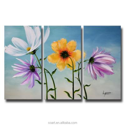 China Abstract Colorful Daisies Flower Oil Painting Wall Pictures For Living Room for sale