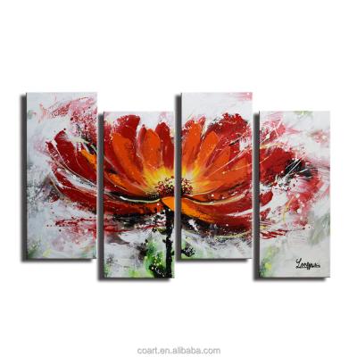 China Abstract Decoration Good Art Flower Floral Grouping Oil, Living Room Wall Acrylic Painting On Canvas for sale