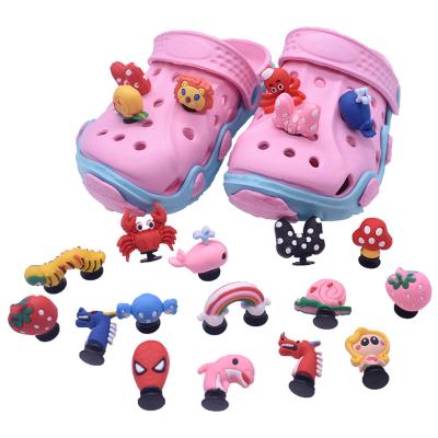 China Wholesale Customizable Croc Shoe Charm Design 3d Cartoon PVC Croc Shoe Decoration Charms for sale