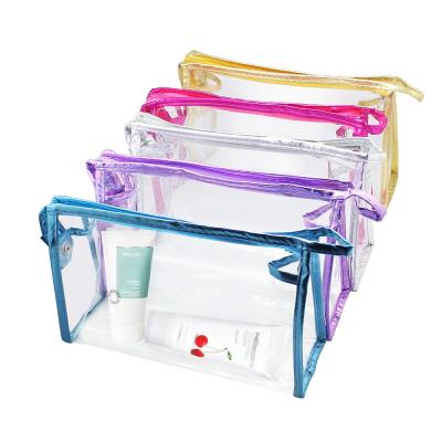 China Wholesale Waterproof PVC Small Travel Clear PVC Women Make Up Cosmetic Bag for sale